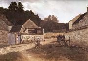 Alfred Sisley Village Street in Marlotte oil painting picture wholesale